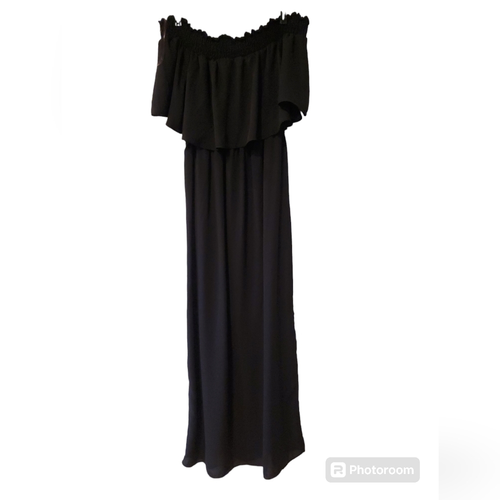 Moa Moa Smocked Off-the-Shoulder Maxi Dress